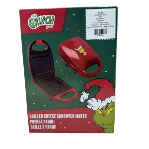 NEW Dr. Seuss The Grinch Grilled Cheese Panini Sandwich Maker Non Stick NIB