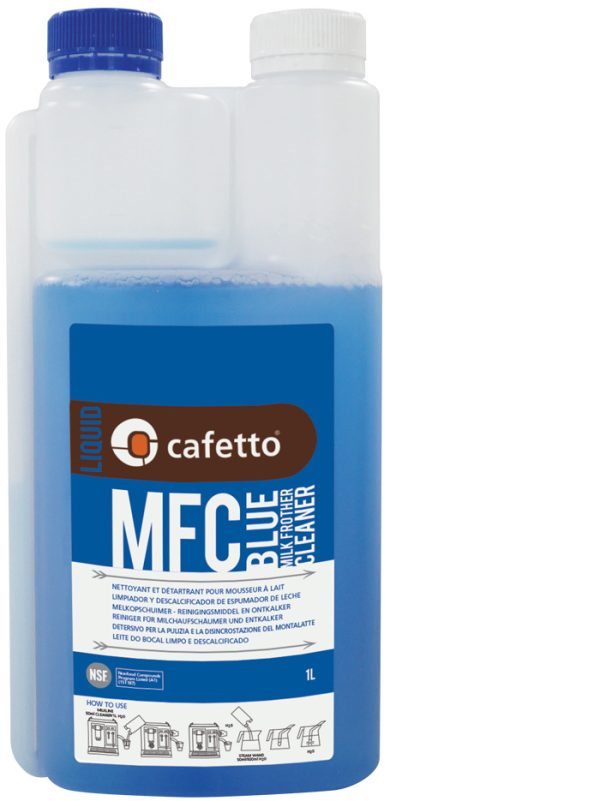 6 X CAFETTO MILK FROTH CLEANER BLUE (MFC BLUE) 1L