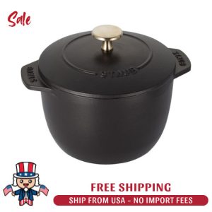 Staub Cast Iron 1.5 qt, Petite French Oven, black matte