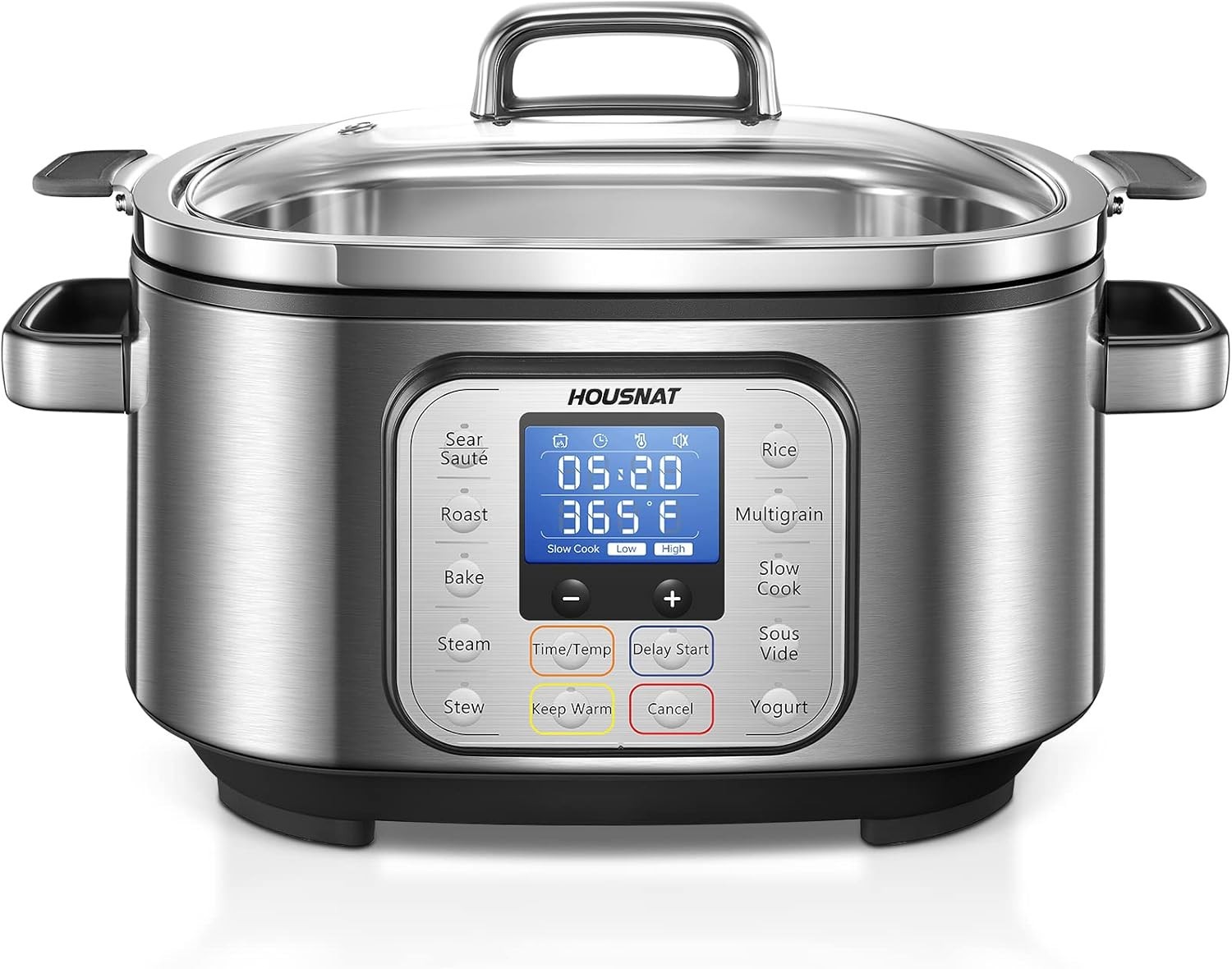 6 QT Slow Cooker,10-in-1 Programmable Pressure Cooker,Stainless Steel, Sous Vide