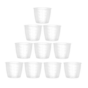 Clear Rice Measuring Cups Plastic Kitchen Rice Cooker Replacement 160ML 10Pcs