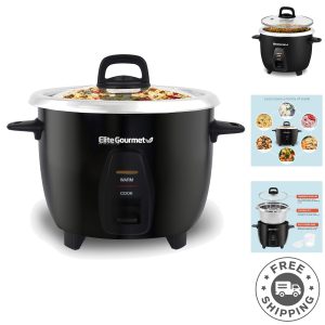 10-Cup Capacity Rice Cooker - Stainless Steel Inner Pot for Perfect Fluffy Rice