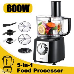 10 Cup Food Processor 600W Multifunctional 5 in 1 Blender Chopper Juicer Mixer