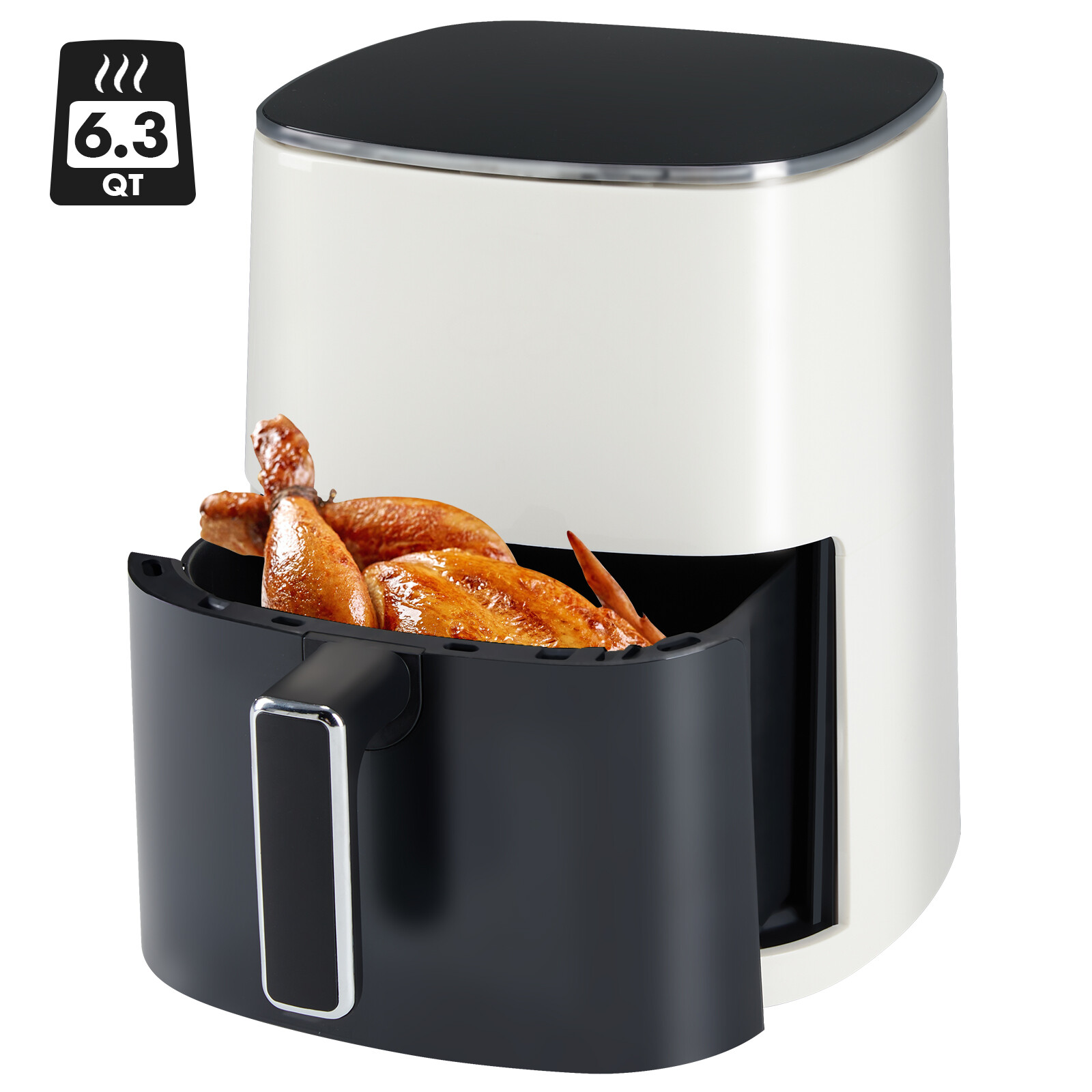 12-in-1 Air Fry Roast 6 Quart Air Fryer Capacity with Window Square Air Fryer