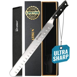 13 Inch High Carbon Steel Brisket Slicing Knife with Gift Box