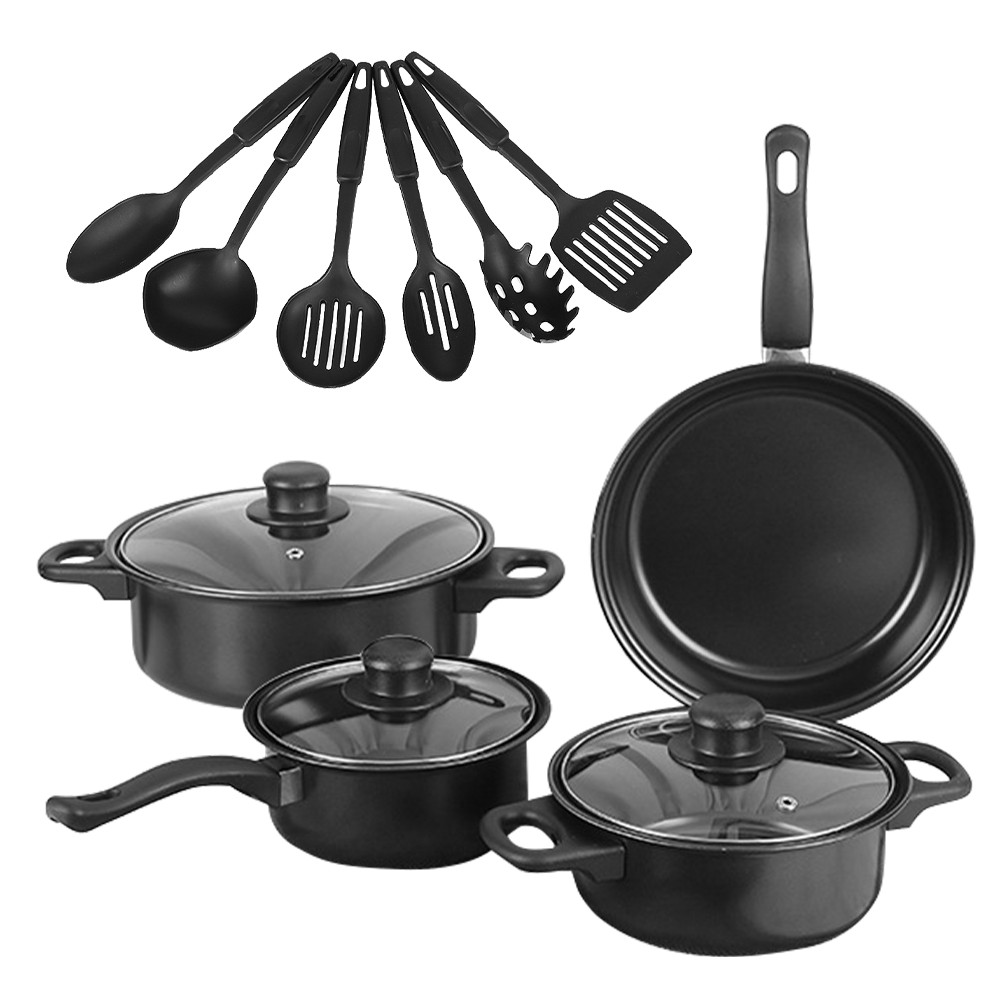 13Piece Pots and Pans Set Nonstick Induction Cookware Set Granite Coated Pot Set