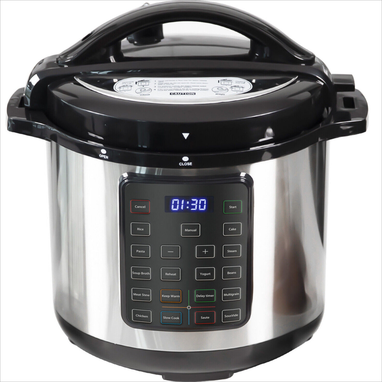 16-in-1 Multi-Function 8 QT Electric Pressure Cooker - Safe Digital Appliance
