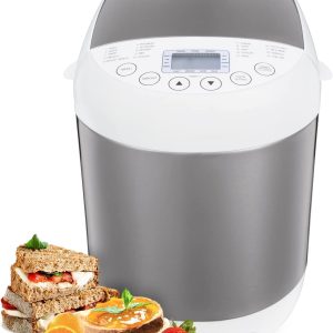 2.2LB 19-in-1 Bread Maker Automatic Compact Dough Machine Nonstick 3 Crust Color