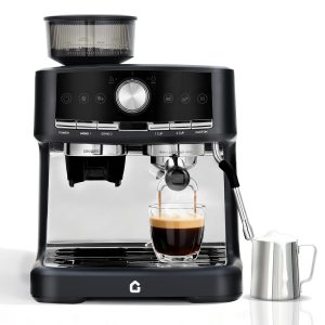 20 Bar Professional Espresso Machine Coffee Maker with Milk Frother & Grinder