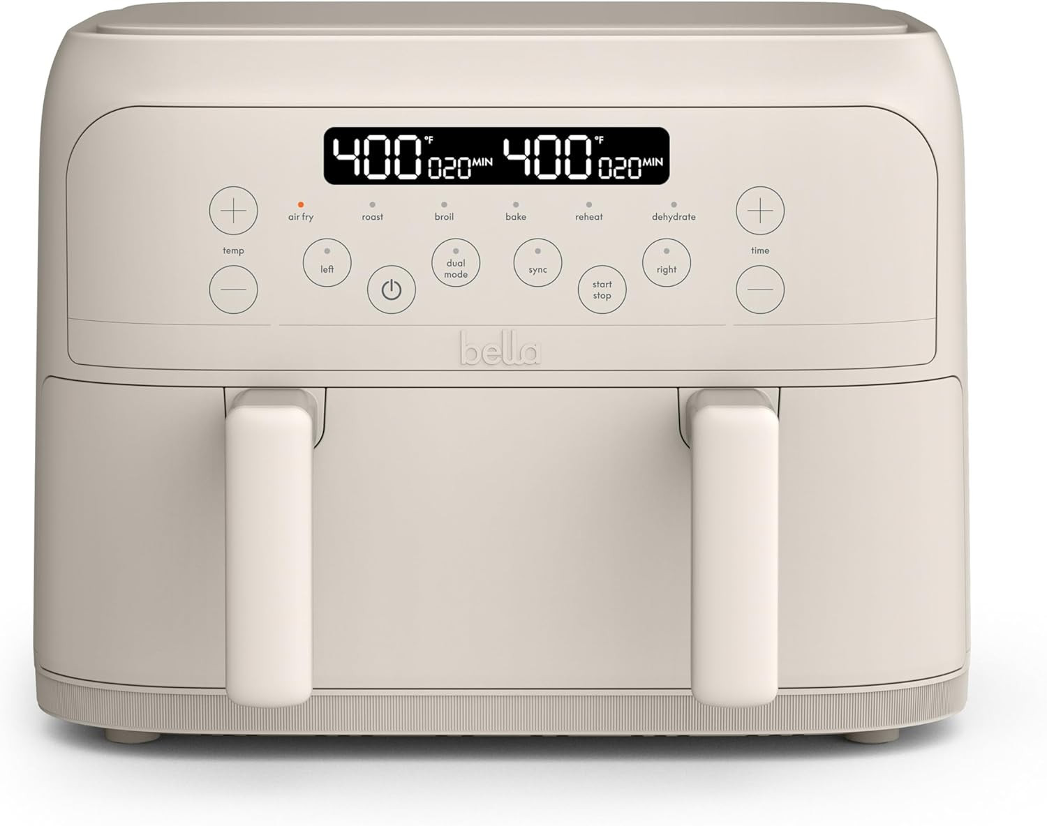 4 Qt Dual Basket Air Fryer with Nonstick Coating & Touchscreen Control