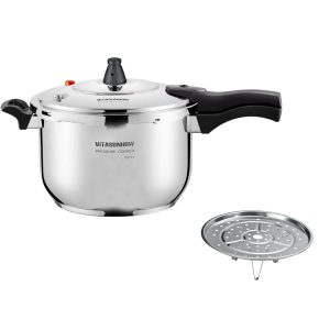 Stainless Steel Pressure Cooker with Steamer Basket Faster Cooking and Safety…