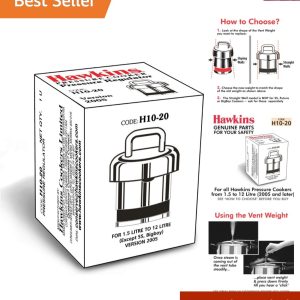 Lightweight Brass Pressure Regulator for Pressure Cookers 1.5L to 12L – Silver