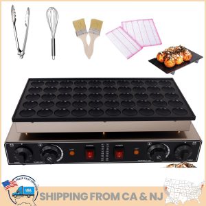50 pcs Commercial Mini Pancake Maker, 110V Stainless Steel Pancake Maker Machine
