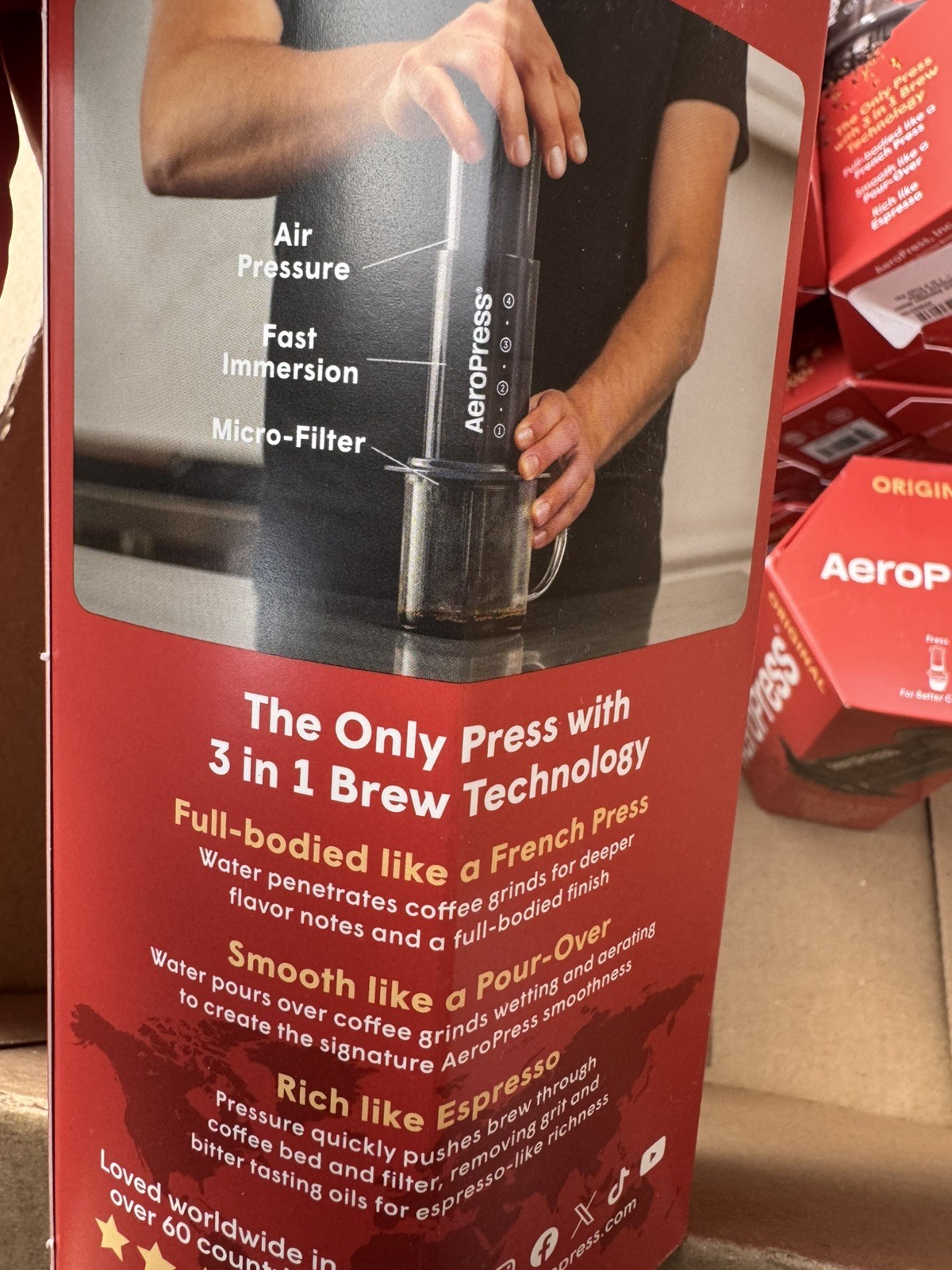 AeroPress Original Coffee Press – 3 In 1 Brew Method