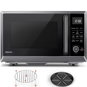 Air Fryer Combo 8-In-1 Countertop Microwave Oven, with Convection, Broil, Odor R