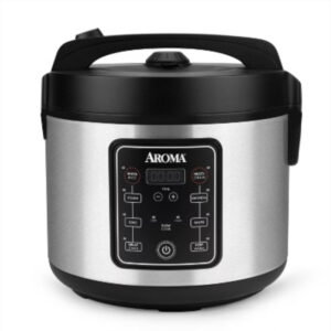 Aroma 20 Cup Digital Multicooker & Rice Cooker - Stainless Steel: 5 Settings
