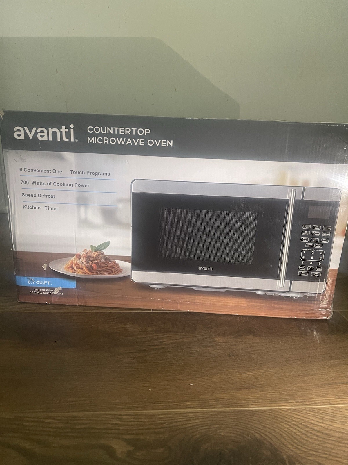 Avanti Countertop Microwave Oven, 0.7 cu. ft., in Stainless Steel - MT7V3S