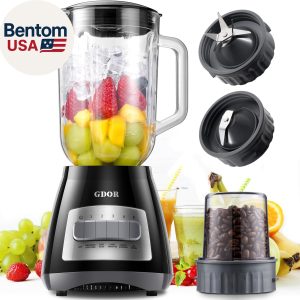 Blenders for Smoothies, 52 Oz Glass Jar Smoothie Blender, Countertop Blender & G