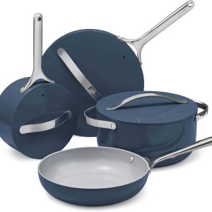 Caraway Nonstick Ceramic Cookware Set (12 Piece) Pots, Pans, 12pc Set, Navy