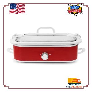 Casserole Crock Slow Cooker (3.5Qt): Adjustable Temp, Oven & Dishwasher Safe