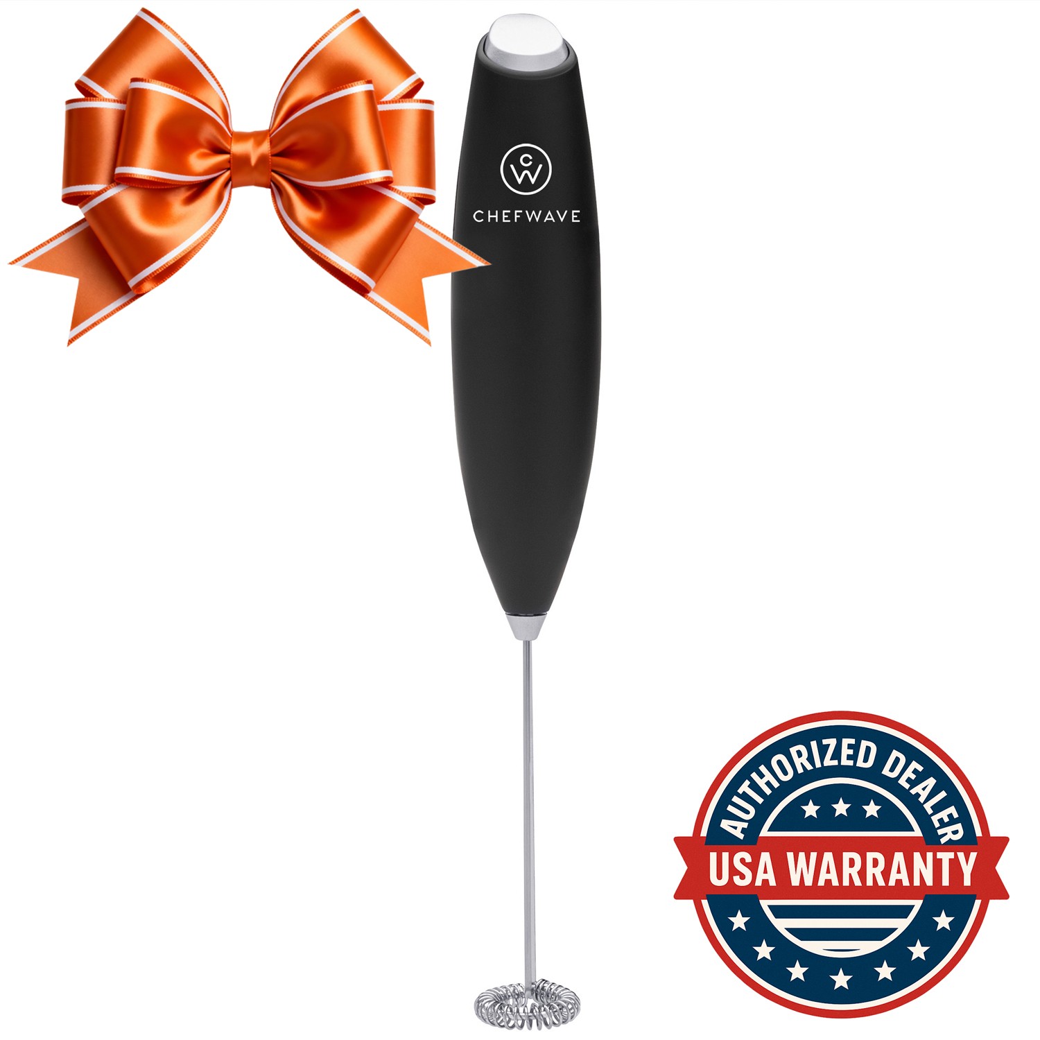 ChefWave Handheld Milk Frother (Black)