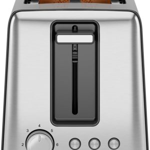 Chefman 750-Watt 2 Slice Black Wide Slot Toaster - (Open Box)