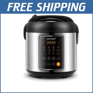 Compact & Easy-to-Clean 5.3 QT Rice Cooker - 14 Cooking Functions for Busy Lives