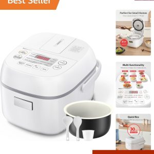 Compact Fuzzy Logic Rice Cooker 3 Cups - Perfect for All Your Cooking Needs