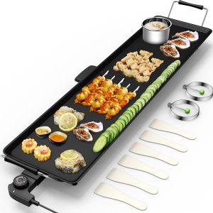 Costway Electric Teppanyaki Table Top Grill Griddle Barbecue BBQ Nonstick Camp