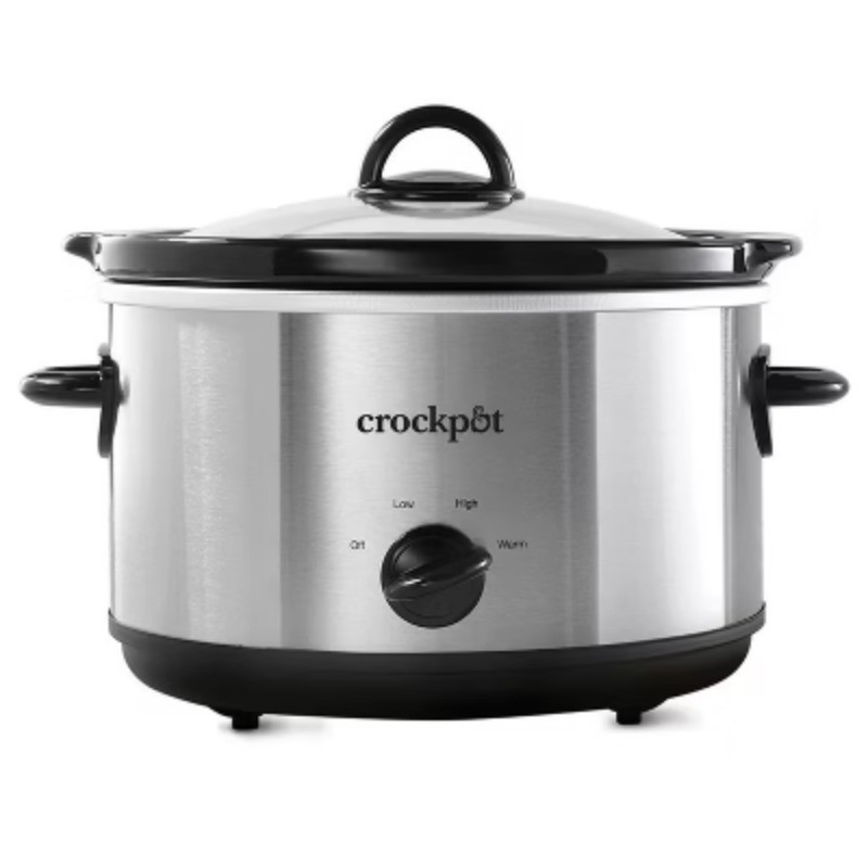 Crock-Pot 4.5qt Slow Cooker: Ceramic Stoneware, 3 Settings, Stay-Cool Handles