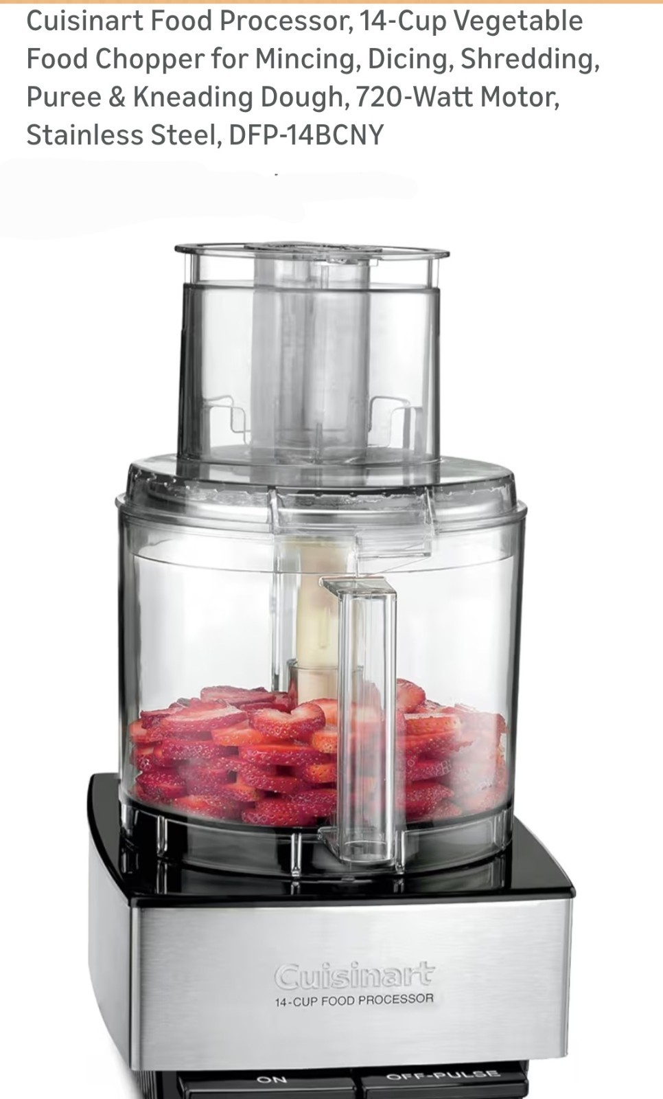 Cuisinart DFP-14BCNY 14-Cup Food Processor Stainless Steel BRAND NEW
