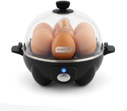 DASH Electric Rapid Egg Cooker, 7 Egg Capacity, Black