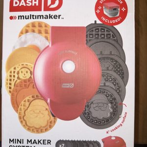 Dash Mini Waffle Maker System with Removable Plates and Storage Case - Brand New