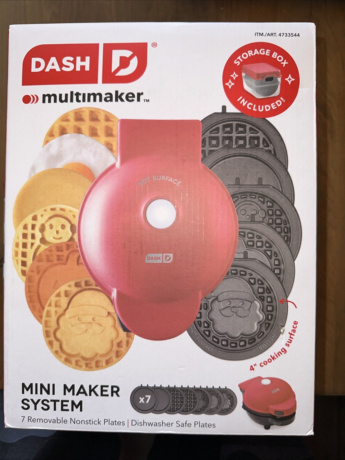 Dash Mini Waffle Maker System with Removable Plates and Storage Case - Brand New