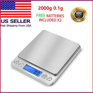 Digital Weight Scale Kitchen Jewelry Gold Grain Food MiniSize Gram 2000g x 0.1g