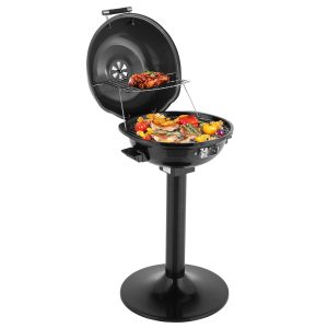 Electric BBQ Grill with StandPortable Double Layer Indoor/Outdoor Electric Grill