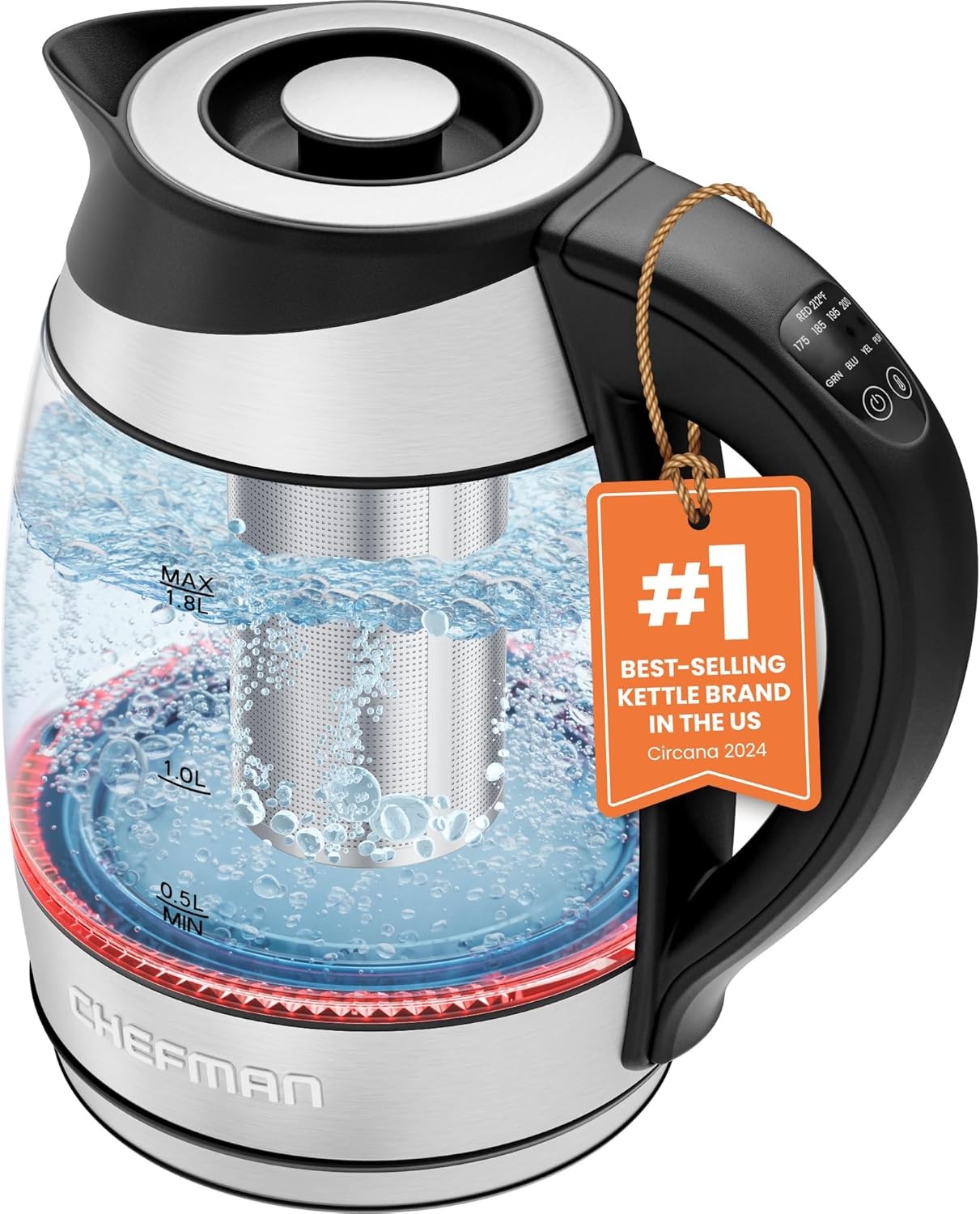 Electric Kettle with Tea Infuser,Temperature Control Tea Kettle Hot Water Boiler