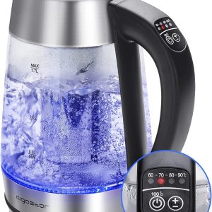 Electric Kettle with Temperature Control and Tea Infuser, 1500W Hot Water Boiler