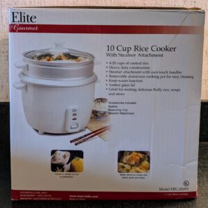 Elite Gourmet 10 cup Rice Cooker--never used--white