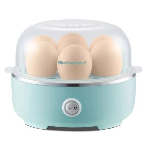 Elite Gourmet EGC115M Easy Egg Cooker Electric 7-Egg Capacity, Soft, Medium, ...