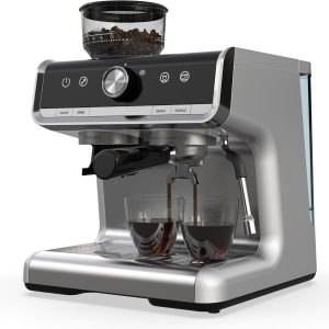 Espresso Coffee Maker 20 Bar with Grinder Milk Frother Latte Machine