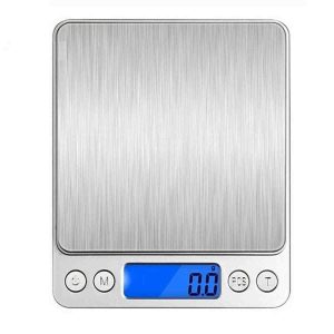 Food Digital Kitchen Weight Scale Grams & Ounces, Small, Backlit Stainless Steel