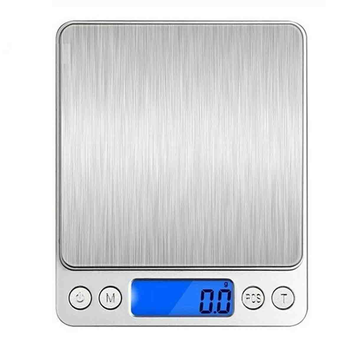 Food Digital Kitchen Weight Scale Grams & Ounces, Small, Backlit Stainless Steel
