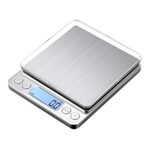Food Digital Kitchen Weight Scale Grams & Ounces, Small, Backlit Stainless Steel