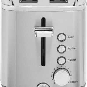 GE 2-Slice Stainless Steel Wide Slot Toaster with 7 Shade Settings
