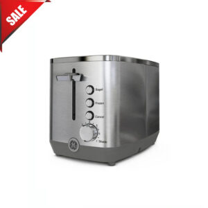 GE 2-Slice Toaster Stainless Steel Extra Wide Slots 7 Shade Settings Bagel/Froze