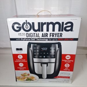 Gourmia Air Fryer Oven Digital Display 6 Quart Black Stainless Bake FryForce 400