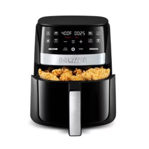 Gourmia Digital 3qt Air Fryer with Guided Cooking Prompts Stainless Steel Finish