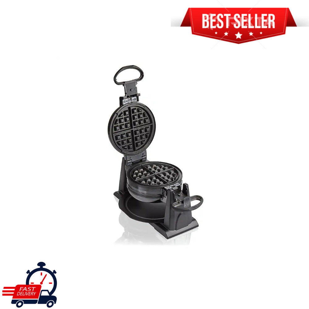 Hamilton Beach Double Belgian Waffle Maker w/ Removable Plates - Black PremiumXL