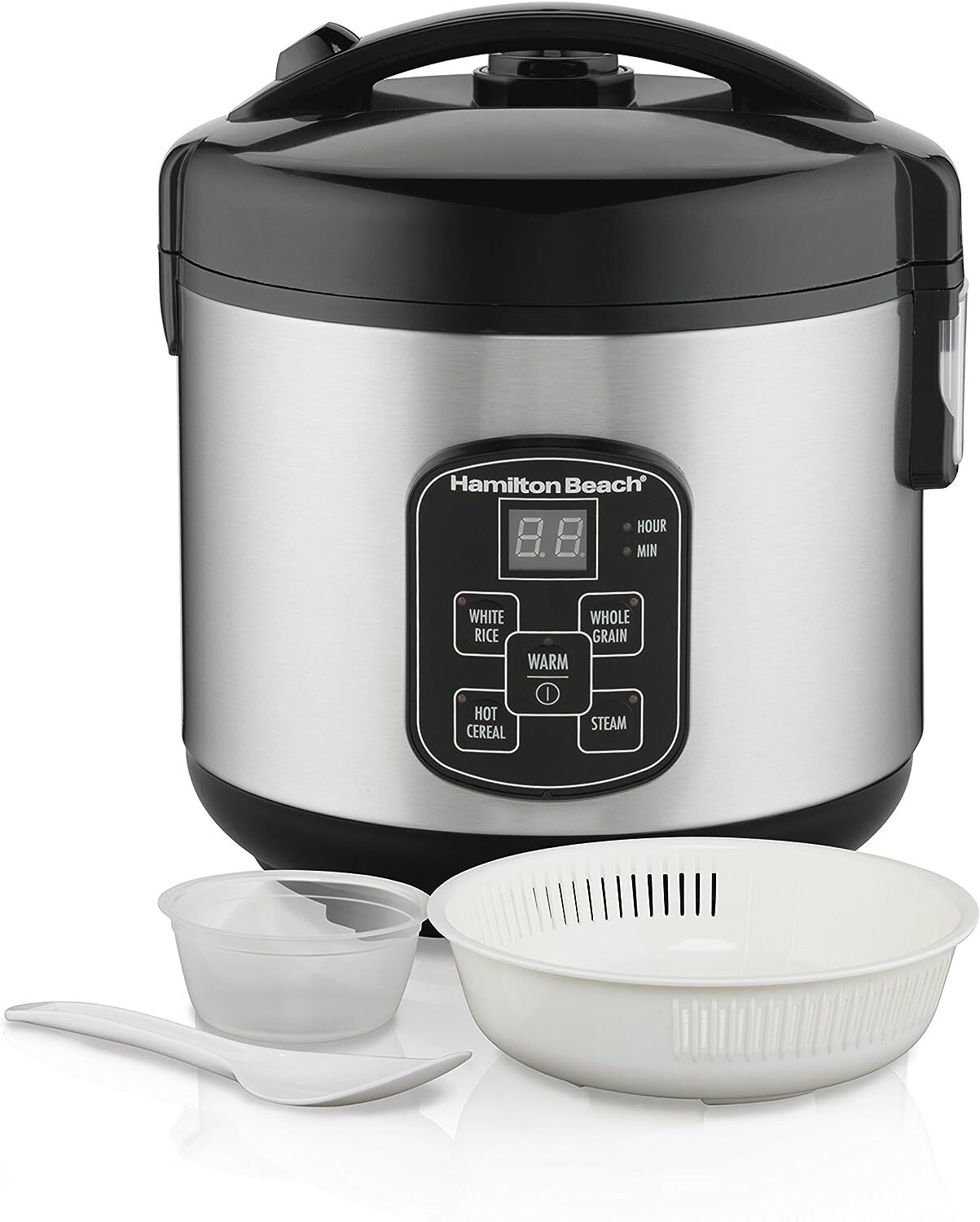 Hamilton Beach Rice Cooker & Food Steamer, 8 Cups Cooked (4 Uncooked)